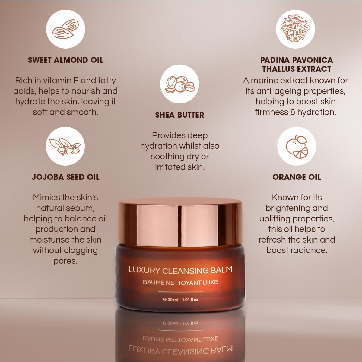 Luxury Cleansing Balm Key Ingredients